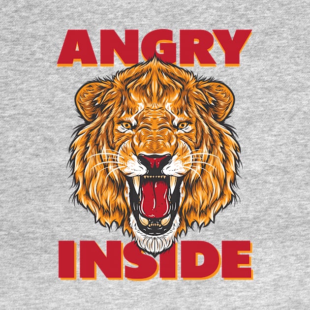 Angry Lion Inside Design by g14u